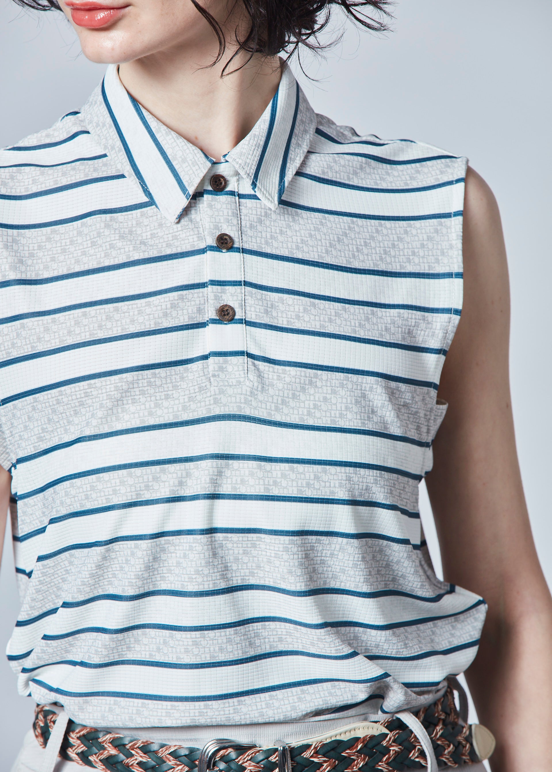 【NEW】サマープリントオーバーノースリーブ