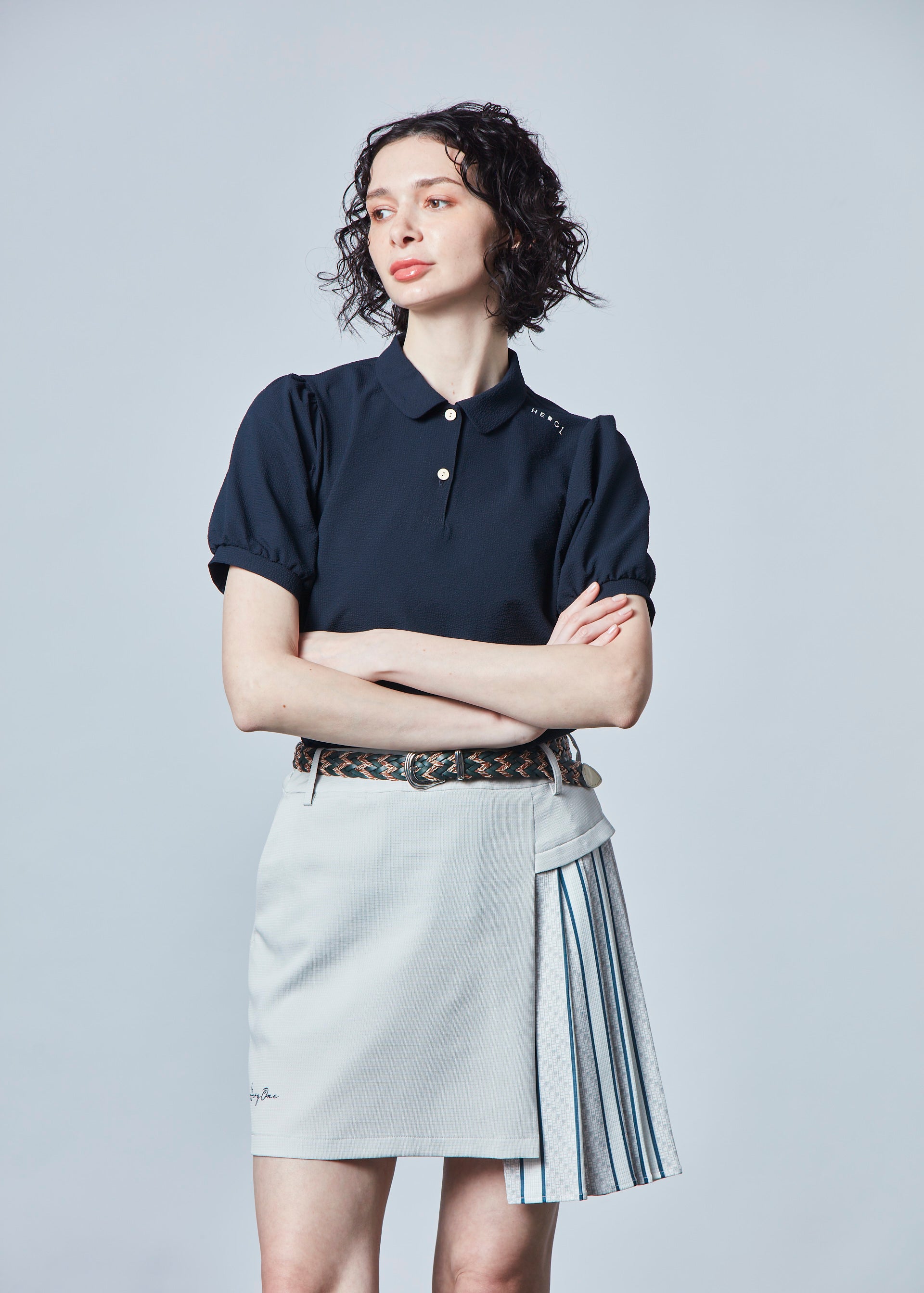 【NEW】LEATHER SLIM MESH BELT