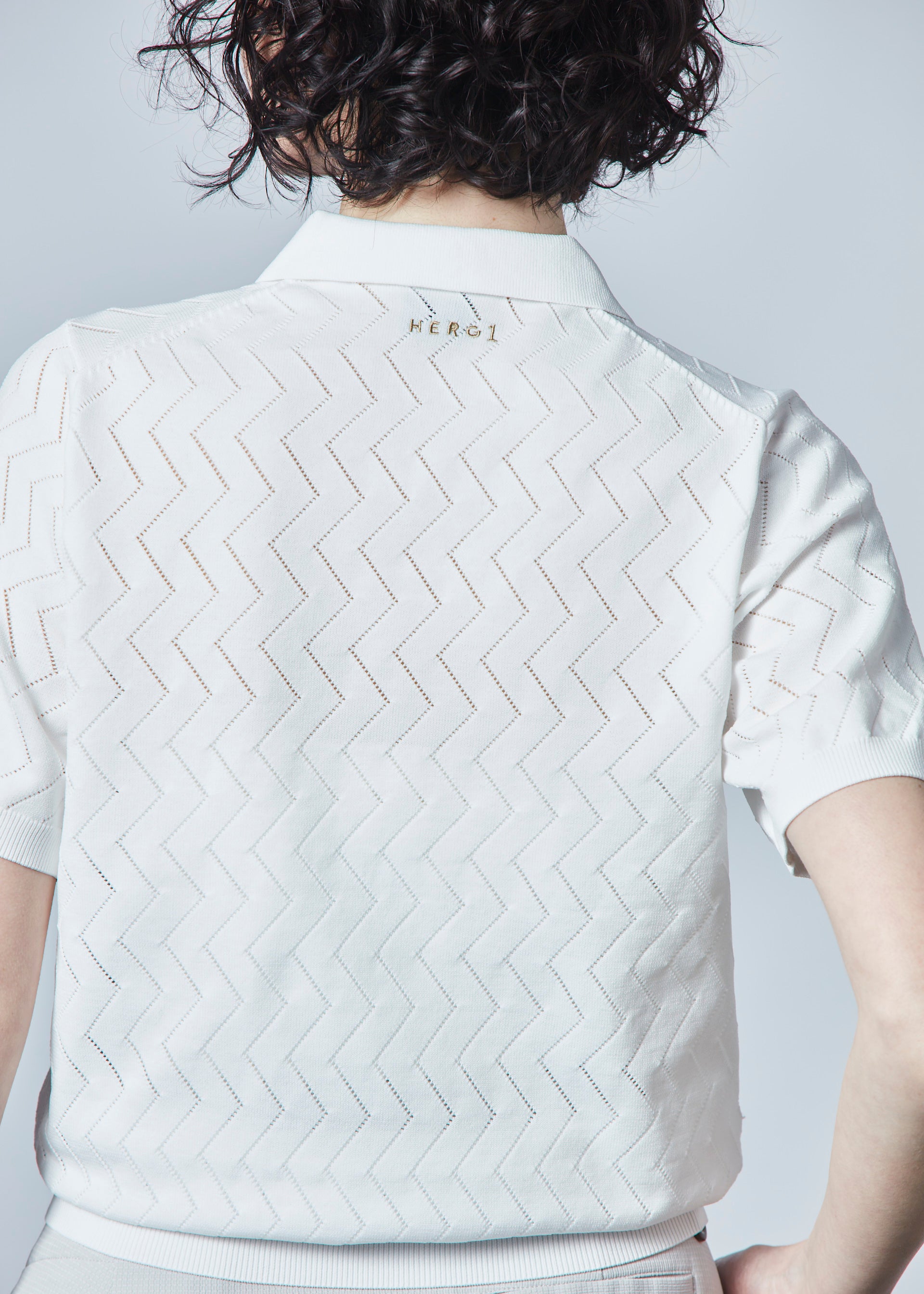 【NEW】スキッパーメッシュニットポロ