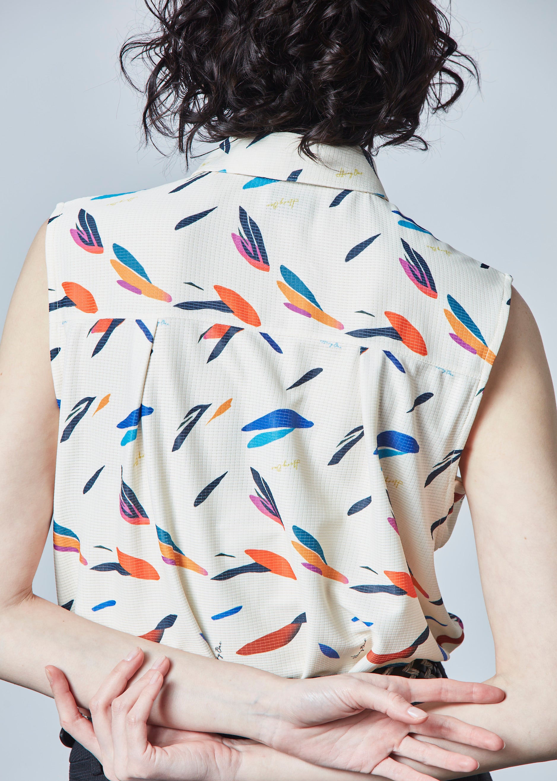 【NEW】サマープリントオーバーノースリーブ