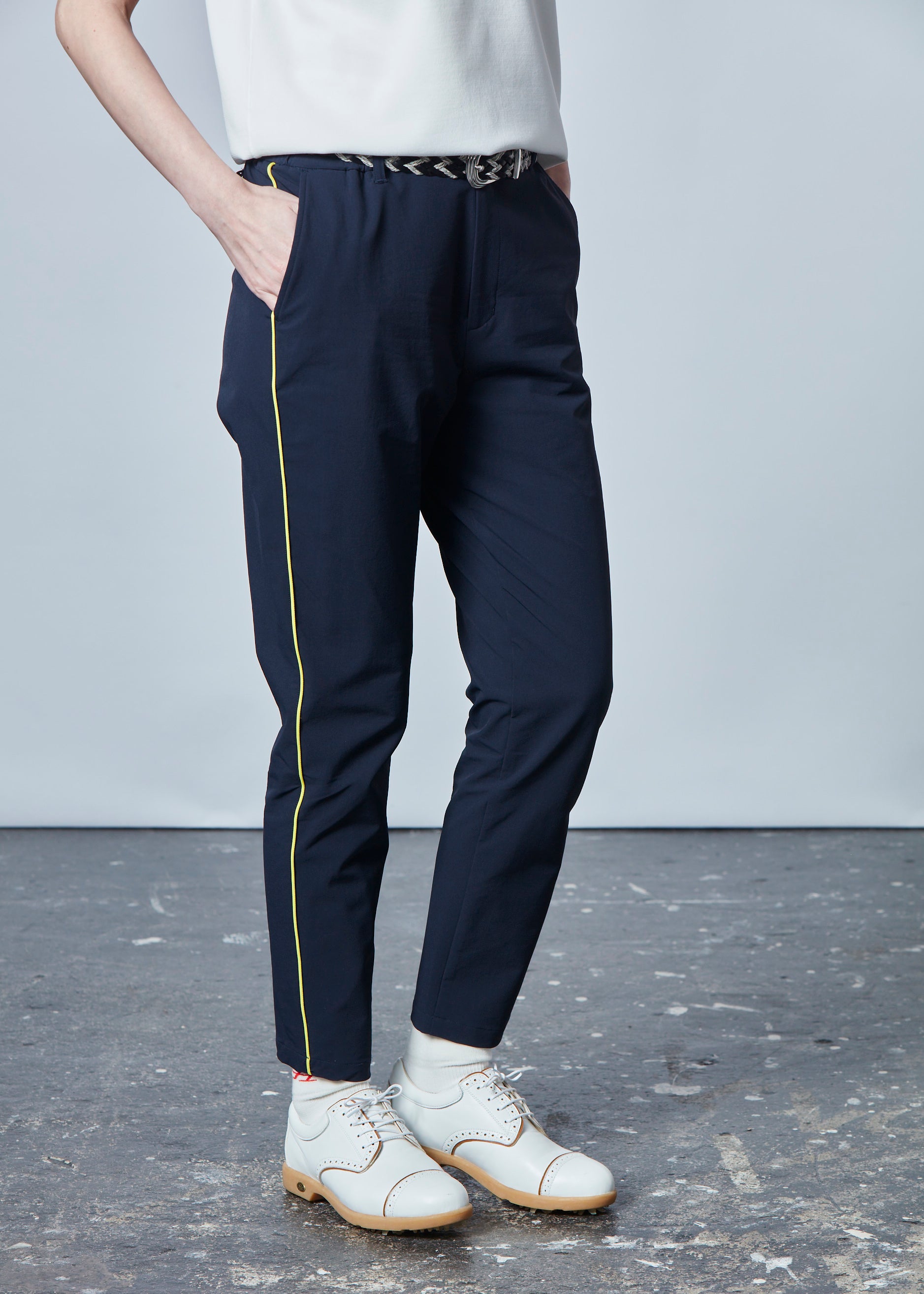 【NEW】パイピングタックロングパンツ