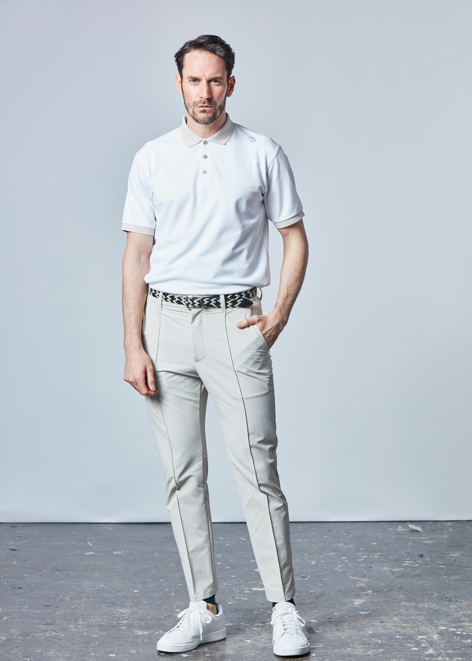 【NEW】ピンタックナイロンストレッチパンツ