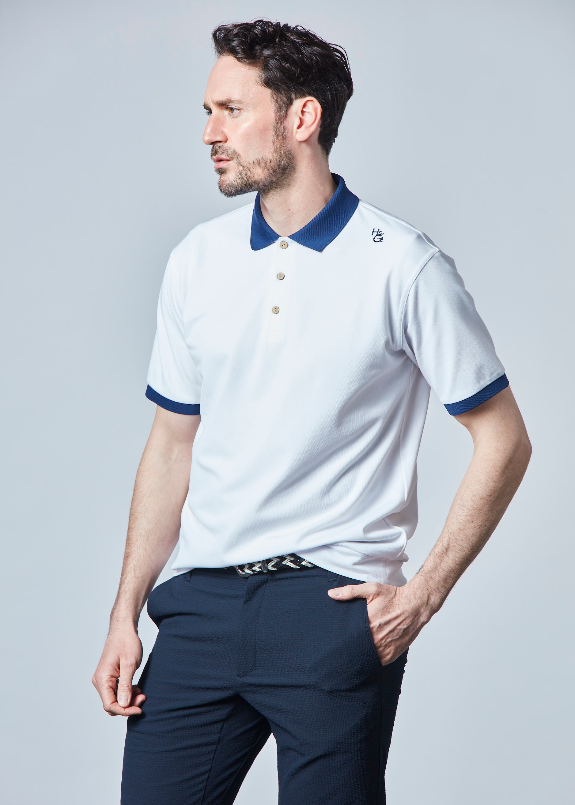 【NEW】エクスクルーシブホワイトモジュラーポロ