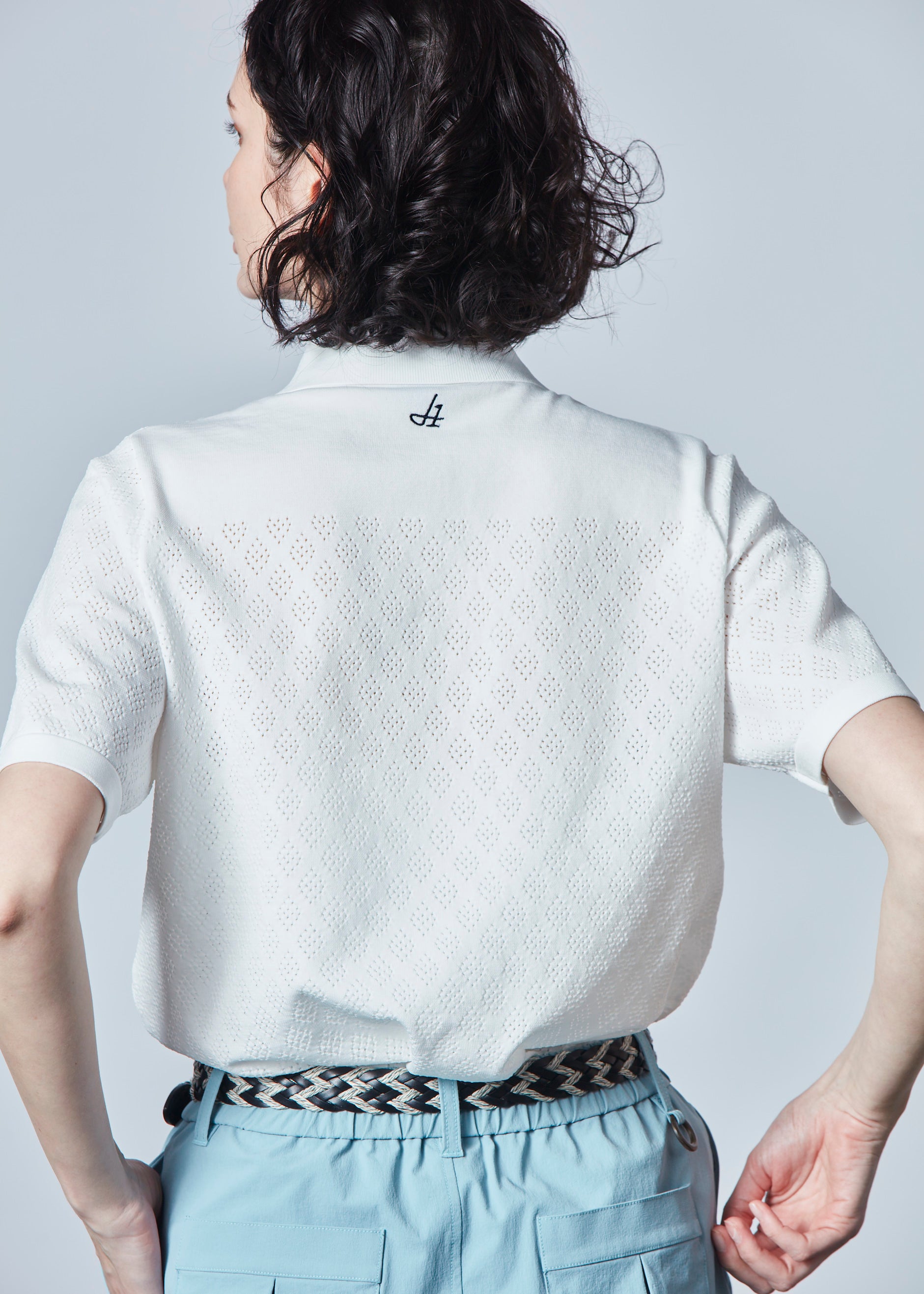 【NEW】オープンカラードライニットシャツ・レディース