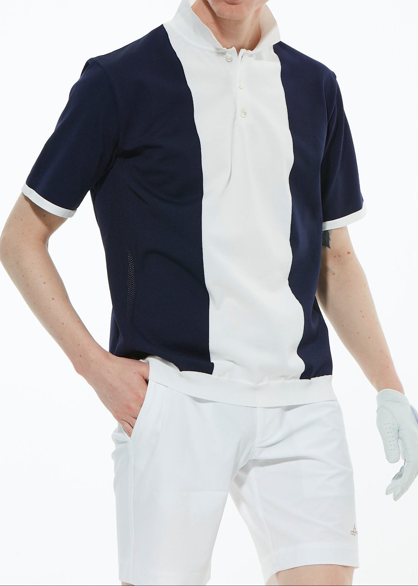 LIGHT BIG STRIPE KNIT POLO