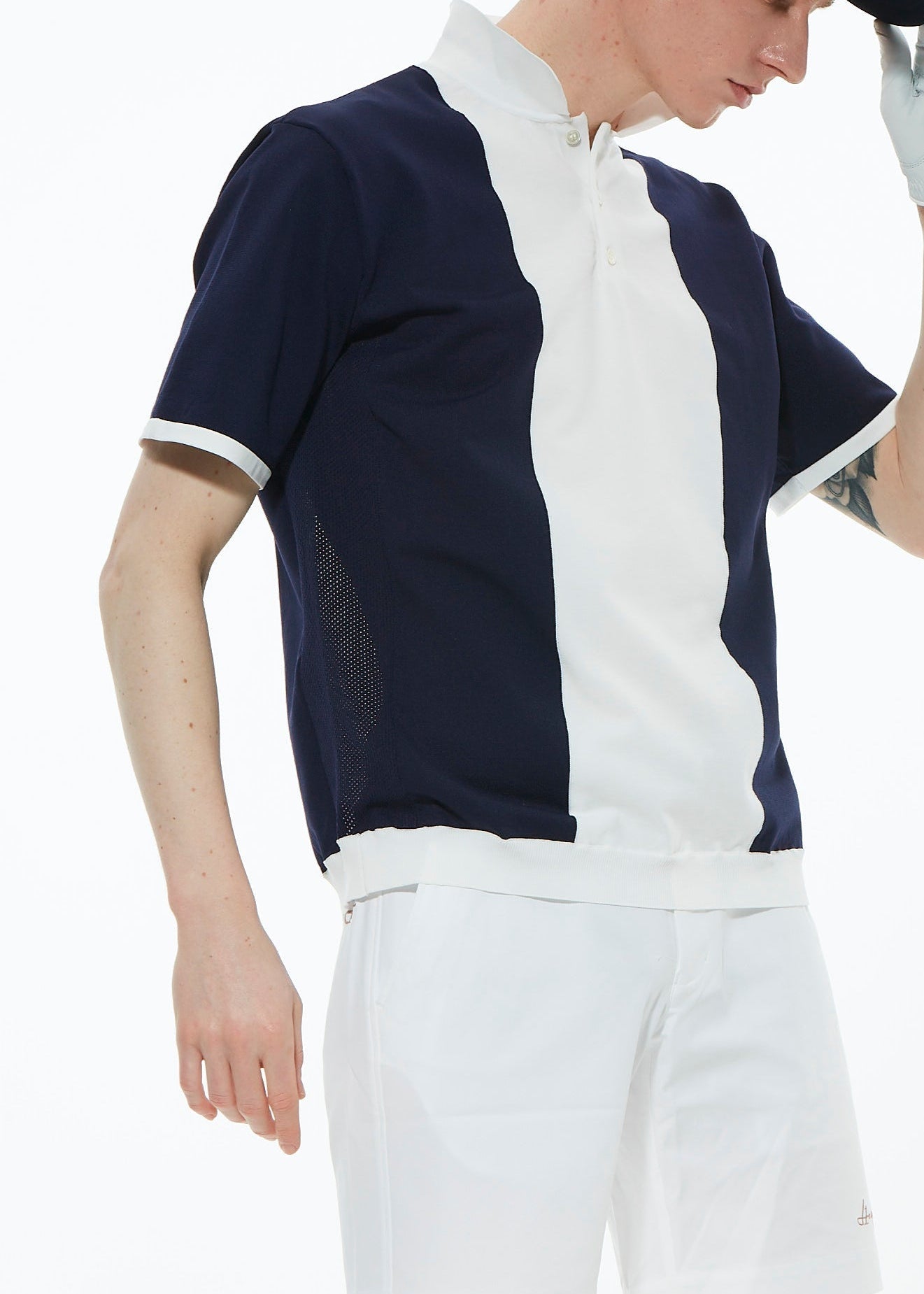 LIGHT BIG STRIPE KNIT POLO