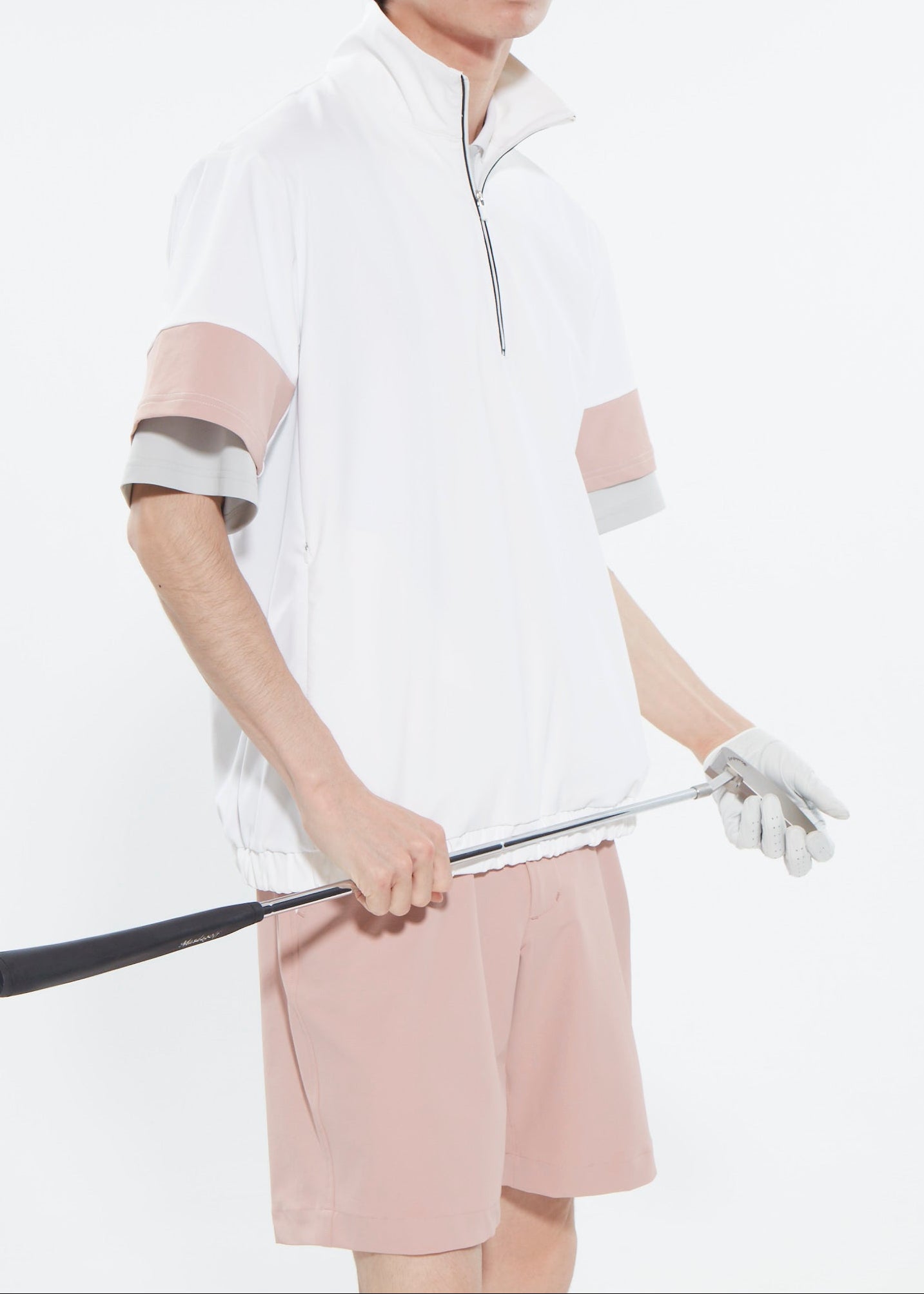 MENS UV CUT＆QUICK DRY HALFZIP SHORT SLEEVE