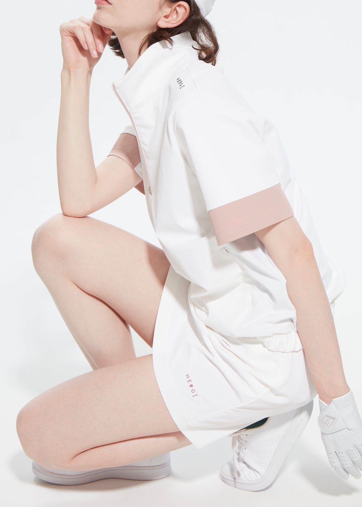 WOMENS UV CUT＆QUICK DRY HALFZIP SHORT SLEEVE