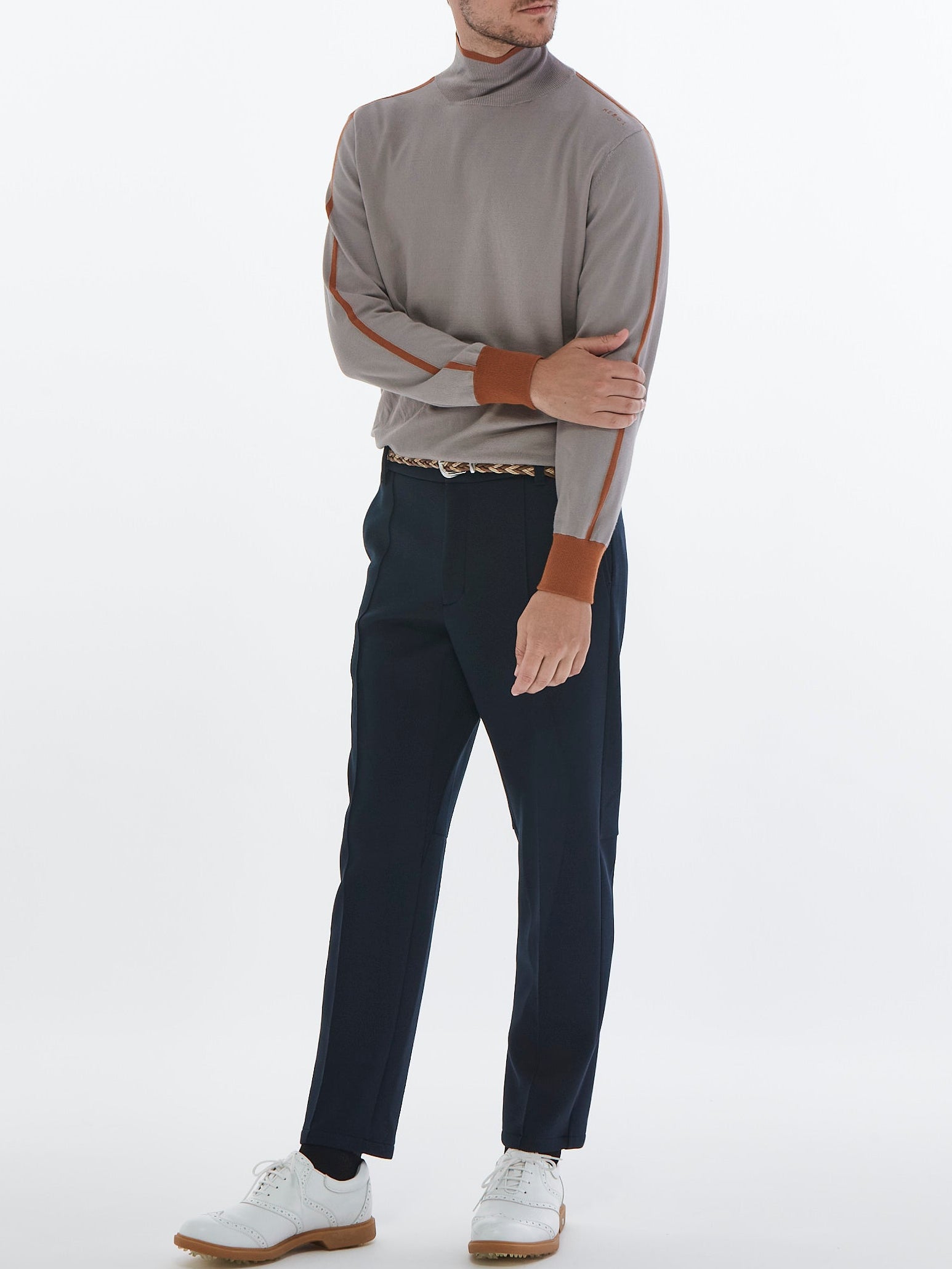 ラインデザインタートルネック・メンズ