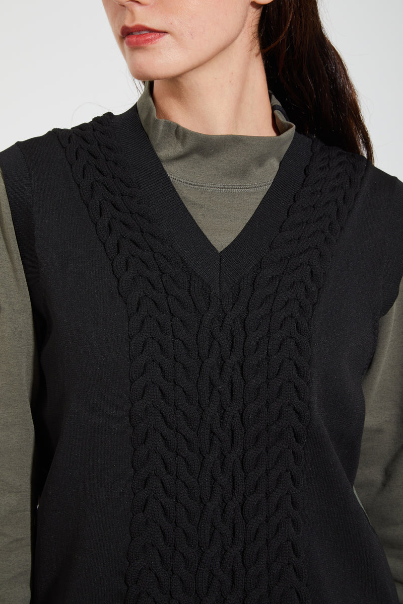 【2024 NEW】CABLE MIX KNIT VEST