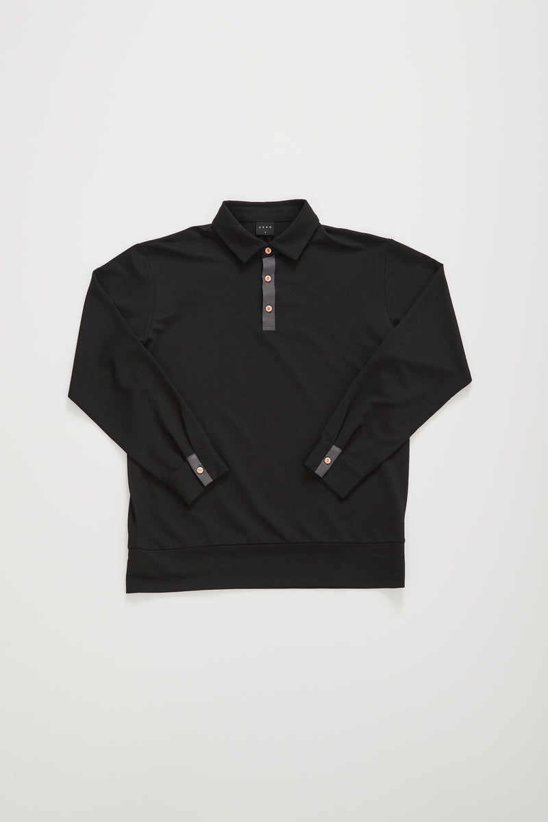 【2024 NEW】MENS PIQUET LONG SLEEVE POLO SHIRT