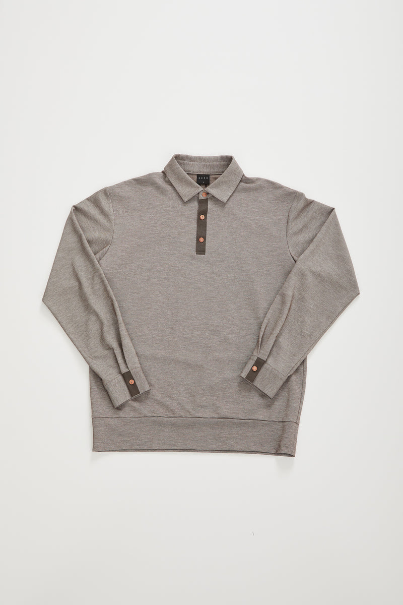 【2024 NEW】MENS PIQUET LONG SLEEVE POLO SHIRT