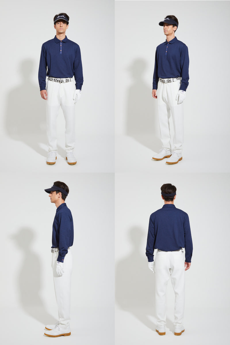 【2024 NEW】MENS PIQUET LONG SLEEVE POLO SHIRT