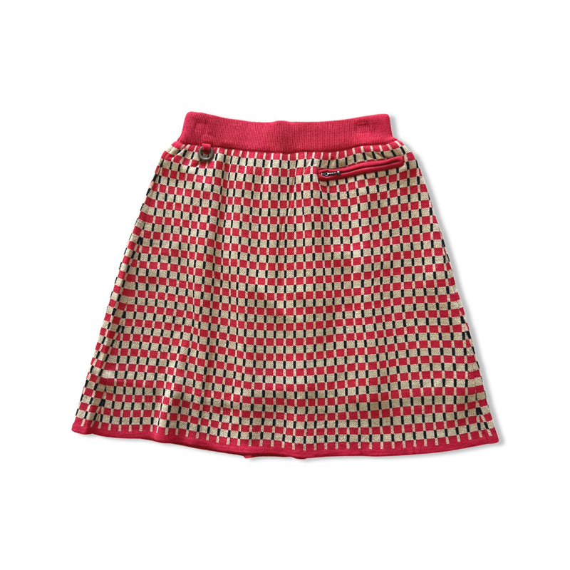 KNIT SKIRT RED